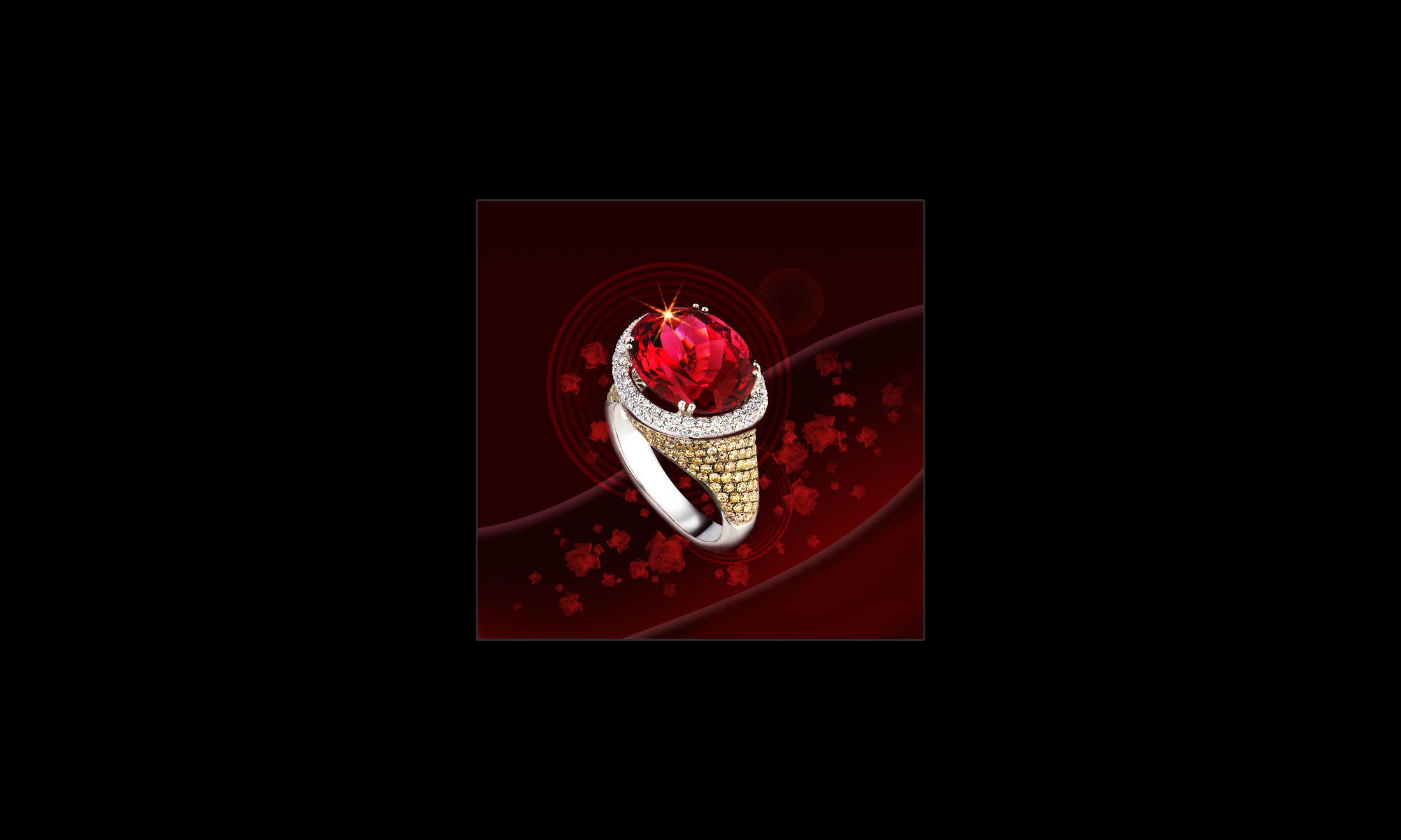 Ruby diamond ring